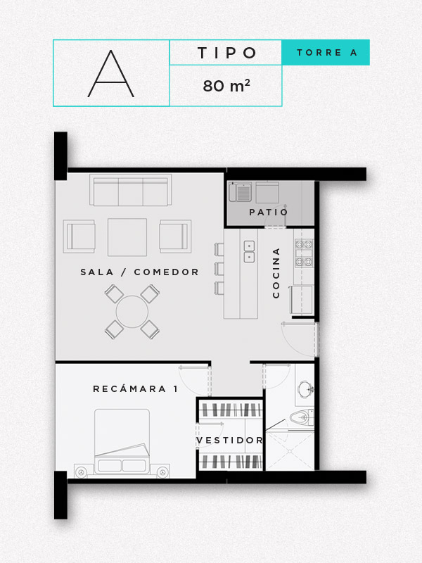 Departamento tipo A | Desarrollo residencial en interlomas