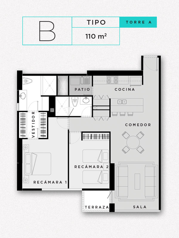 Departamento tipo B | Terrace