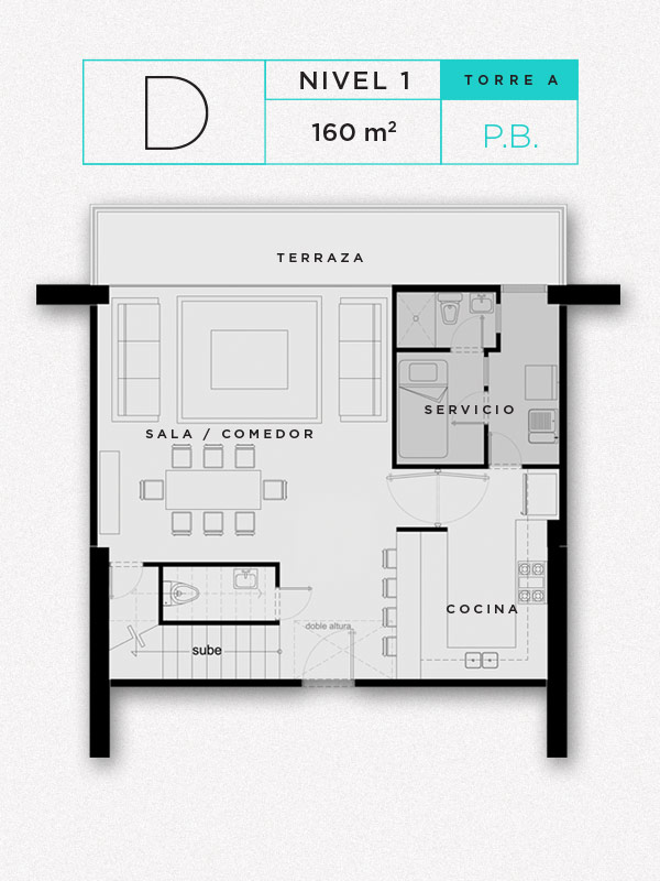 Departamento tipo B | Terrace